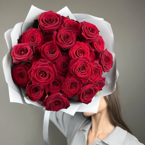 «Королевский бархат» – 25 роскошных красных роз из Эквадора  Алатырь Чувашская Республика «Королевский бархат» – 25 роскошных красных роз из Эквадора  Алатырь Чувашская Республика