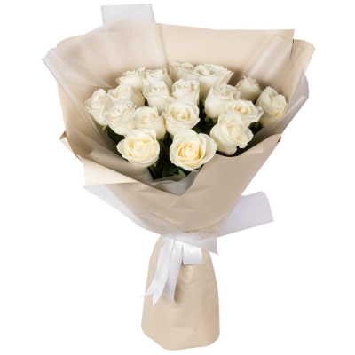 Букет «Эйфория» из 19 белых роз — символ чистой светлой любви Алатырь Чувашская Республика Букет «Эйфория» из 19 белых роз — символ чистой светлой любви Алатырь Чувашская Республика